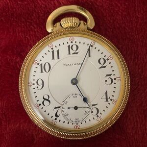 Rare 110yr.Old Waltham Vanguard 23Jewel RR.Highgrade Stellar10kGP Pkt.Watch.Runs